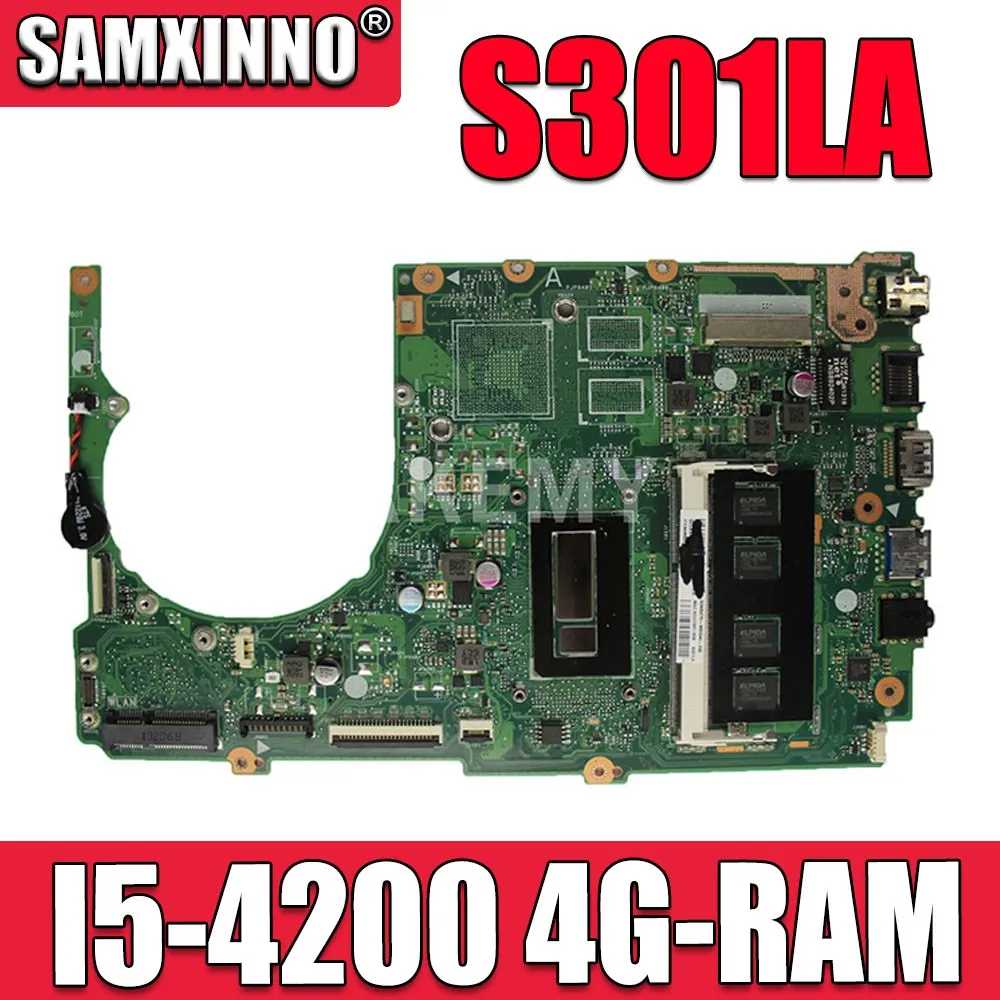 Kaufen S301L S301LA Motherboard Für Asus S301LA REV 2,2 Mainboard I5-4200-4G Prozessor HD Graphics 4400 100% Getestet