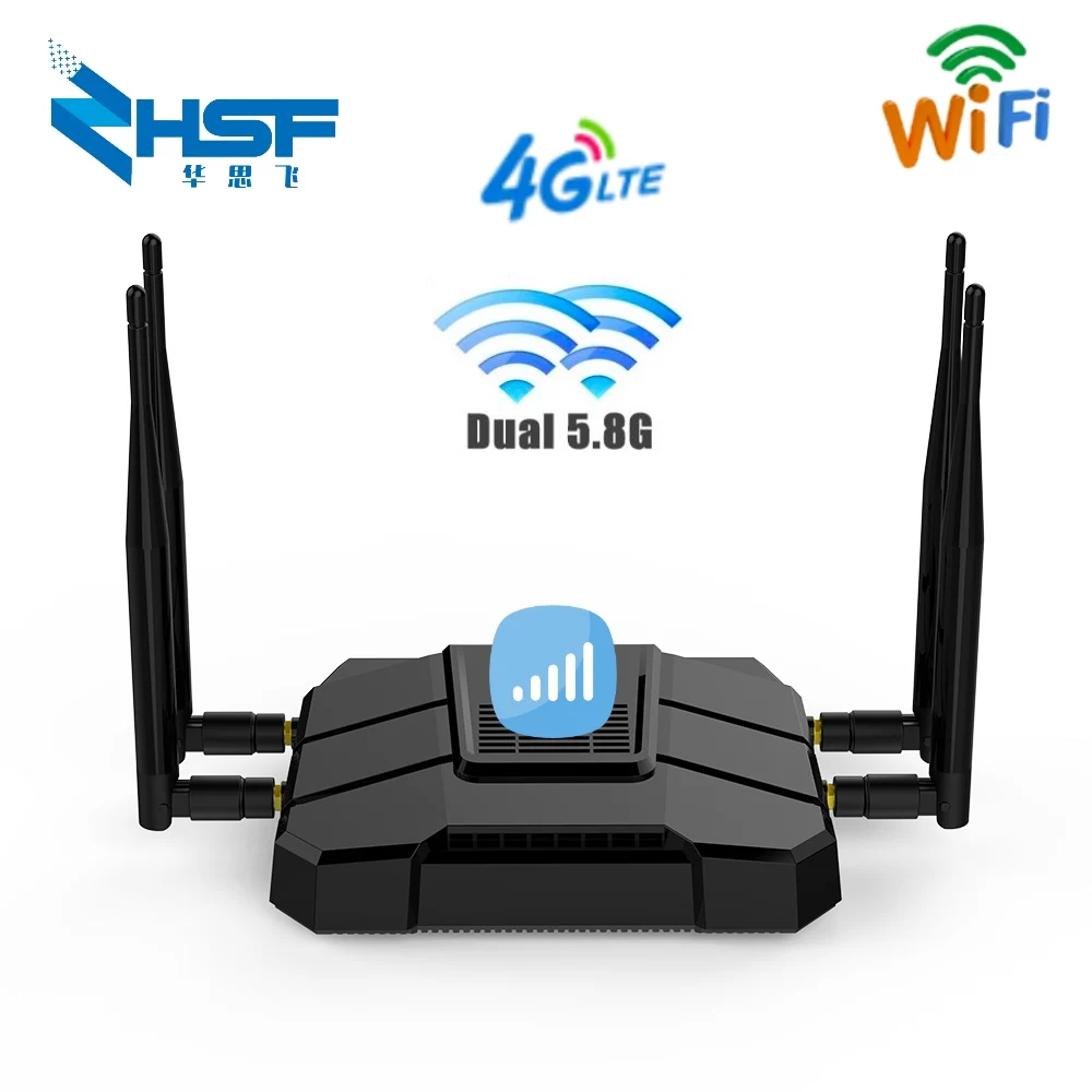 1200Mbps wireless router 2.4G 5G gigabit with SIM card slot 11AC external antenna wifi repeater mesh Wi-Fi LTE | Компьютеры и офис