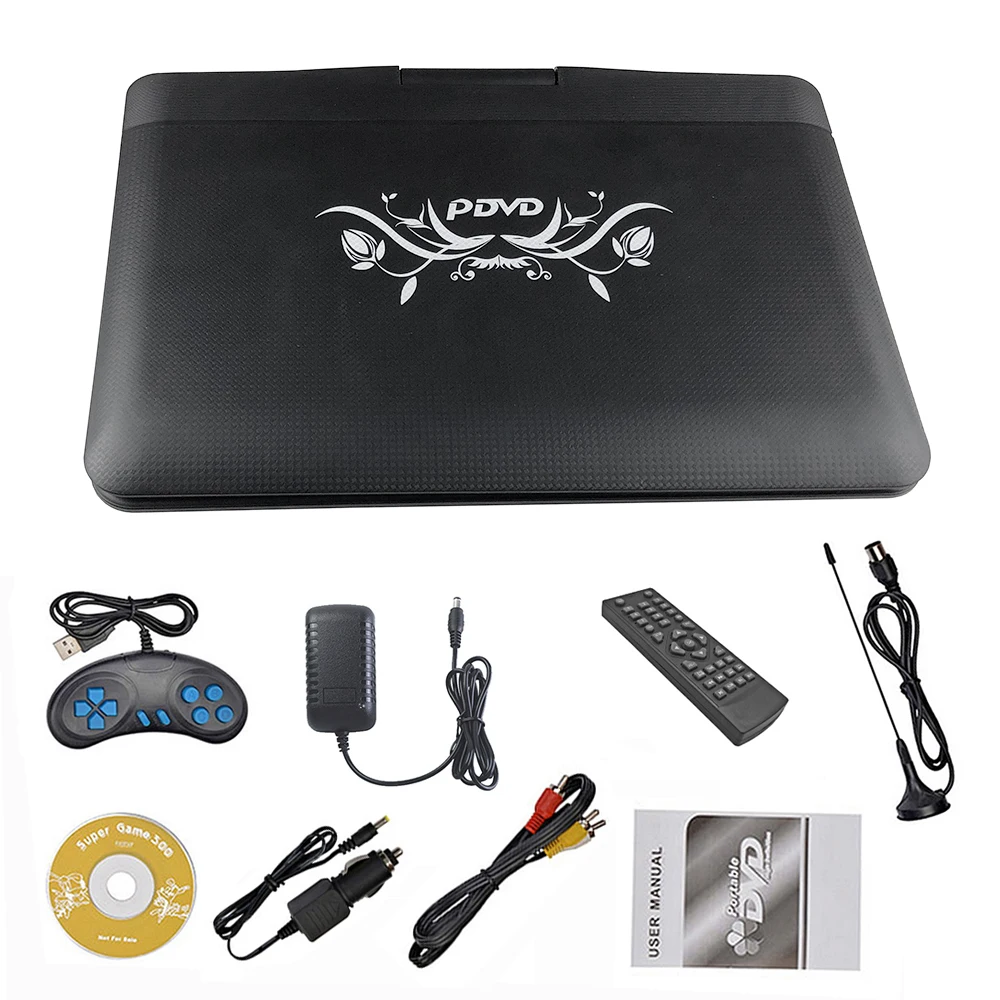 Новый 9 8 дюймовый портативный dvd плеер перезаряжаемый аккумулятор игровой радио