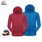 LNGXO походные куртки для женщин и мужчин водонепроницаемая быстросохнущая походная ветровка для кемпинга Солнцезащитная уличная дождевик карман на молнии