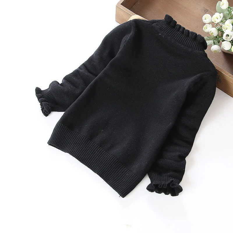

2021 Winter Children Clothes Teenager Big Girl Sweaters Long Sleeve Warm Turtleneck Pullover Tops Knitted Sweaters For Girl kids