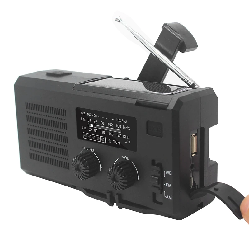 D6 Солнечный радиоприемник аварийный ручной многофункциональный фонарик лампа