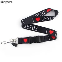 blinghero i love jesus lanyard cool letter print phone holder neck straps lanyards stylish lanyard gift for friends bh0286