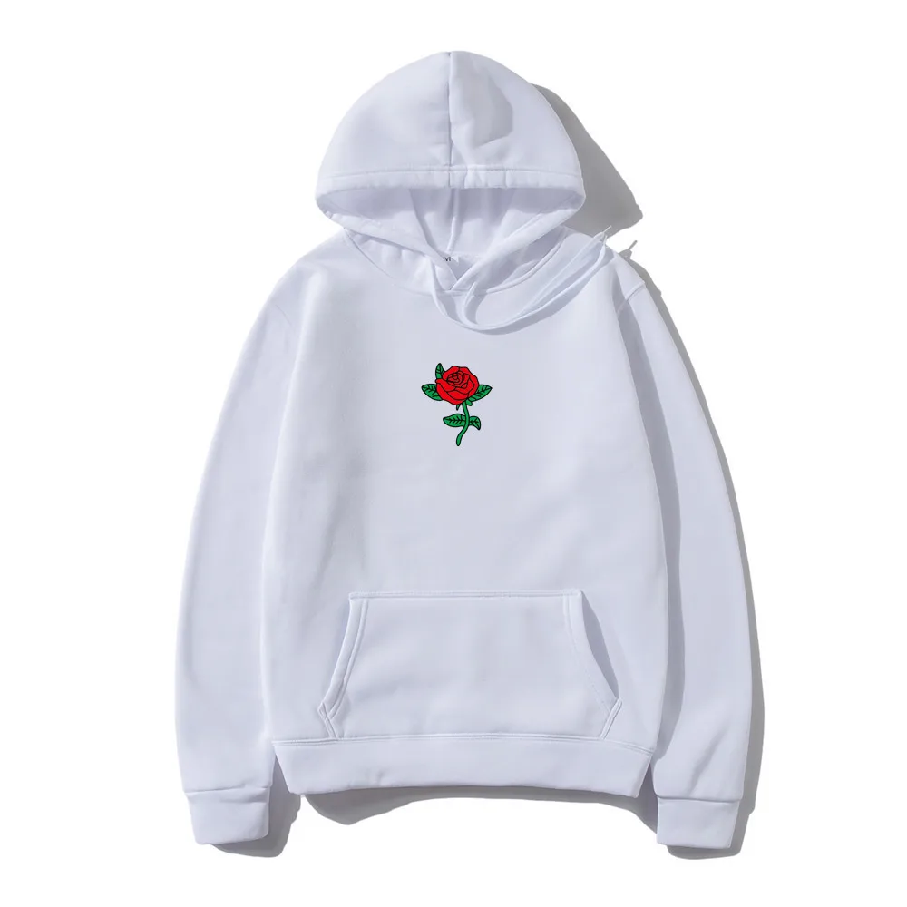 

2021Harajuku Hoodie Sweatshirt Todoroki Hoodies Men Rose Flower Print Hoodies Tops Pullover Mens Hoody Hooded Sweatshirt Clothes