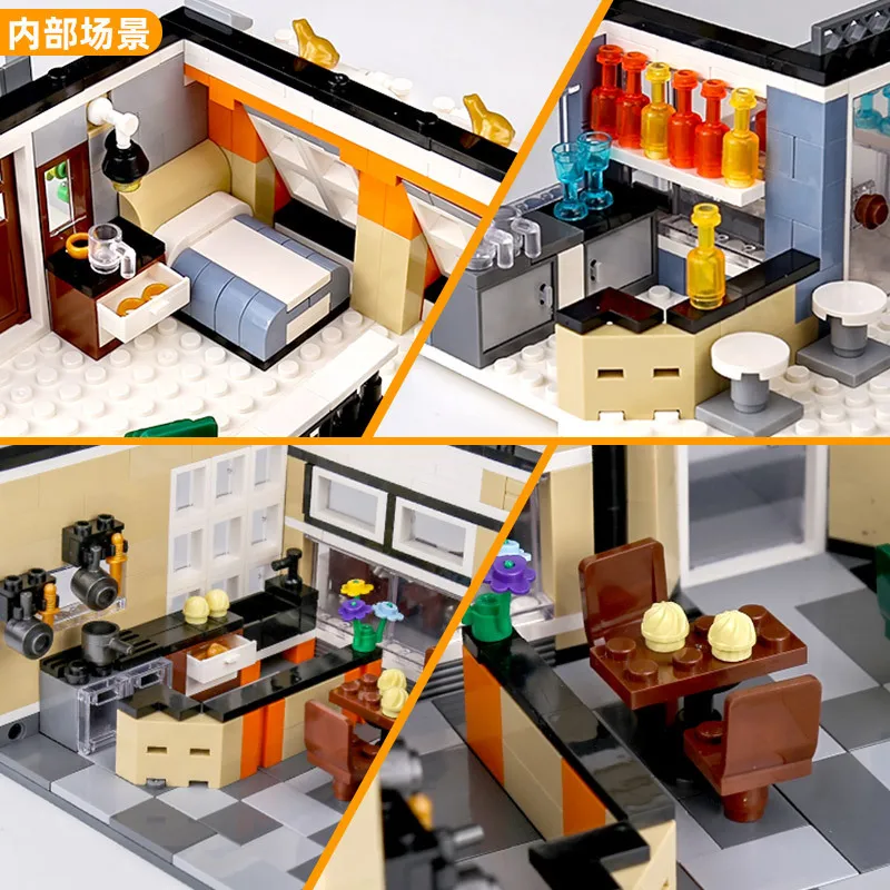 

Urban Street View Building Blocks Architecture Series Garden Hotel Bricks Assembled Building Block Toy Model Adult Collection