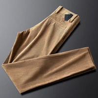 successful mens quality casual pants mens autumn straight trousers business soft tapered woolen trousers