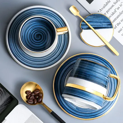 Простая кружка с крышкой и ложкой креативная индивидуальная трендовая