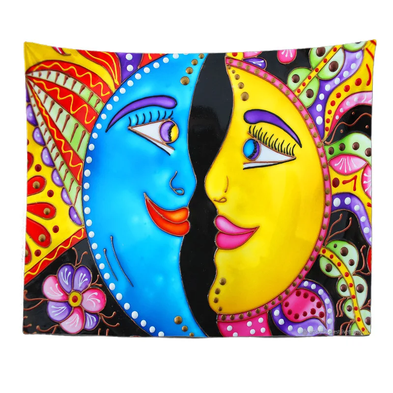 

psychedelic tapestry wall blanket wanddecoratie dorm wall decoration carpet tenture murale wall hanging