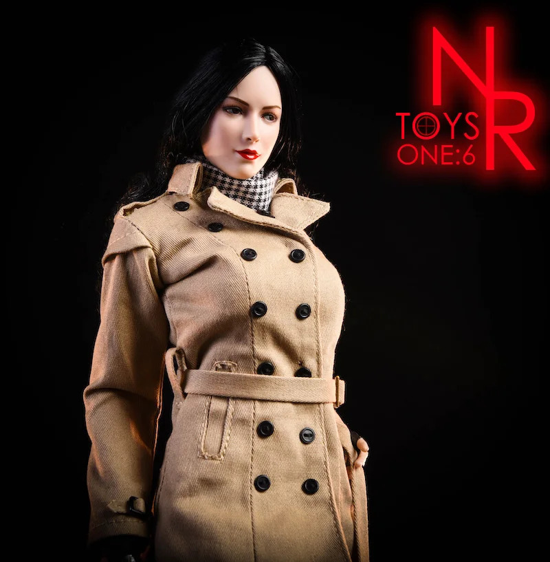 NR19 1/6 масштаб женская фигура одежда Ada Wong Тренч пальто и обувь и чулки и пистолет Модель для 12 дюймов рисунок