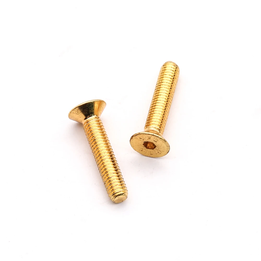 Шестигранный винт с потайной головкой и титановым покрытием класса 12 9 диаметр