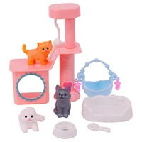 barbies princess doll accessories cute pet cat climbing frame animal simulation model interactive mini plastic childrens toy