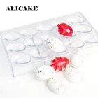 Поликарбонатные формы для шоколада с пасхальными яйцами, 15 полостей, 27 г, 55 х39 х20 мм, Пластиковая форма для выпечки шоколада