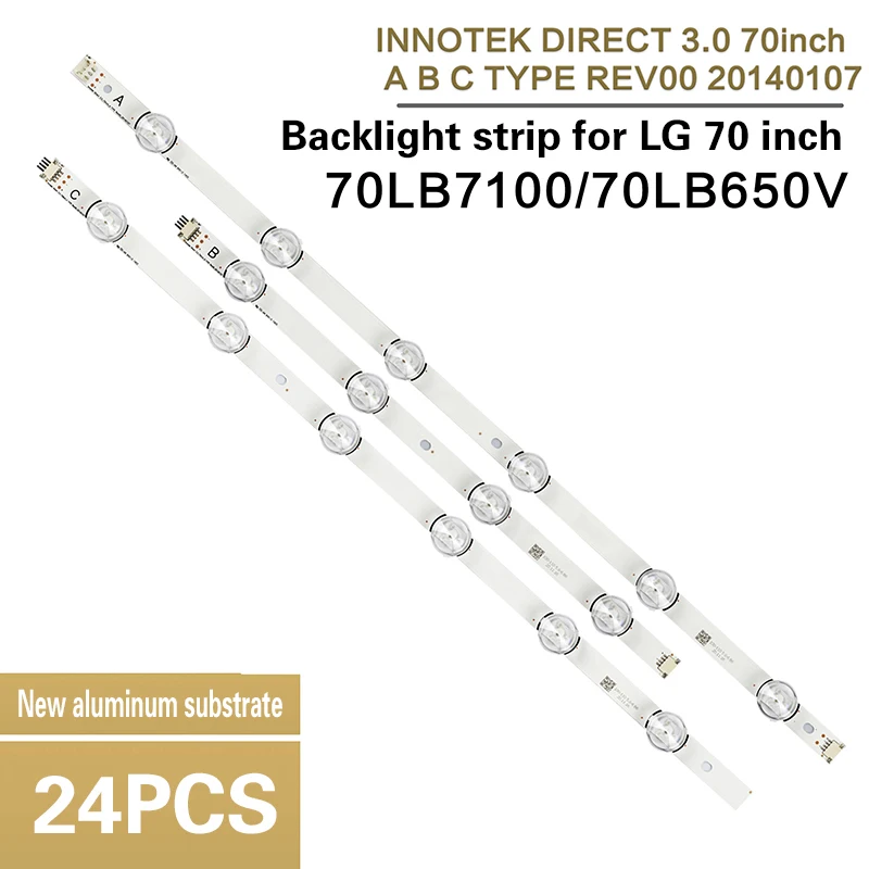 

24 x LED backlight strip is suitable for lg 70" TV Innotek Direct 3.0-70inch 70LB7100-UC 70LB650V 70GB7200-CA