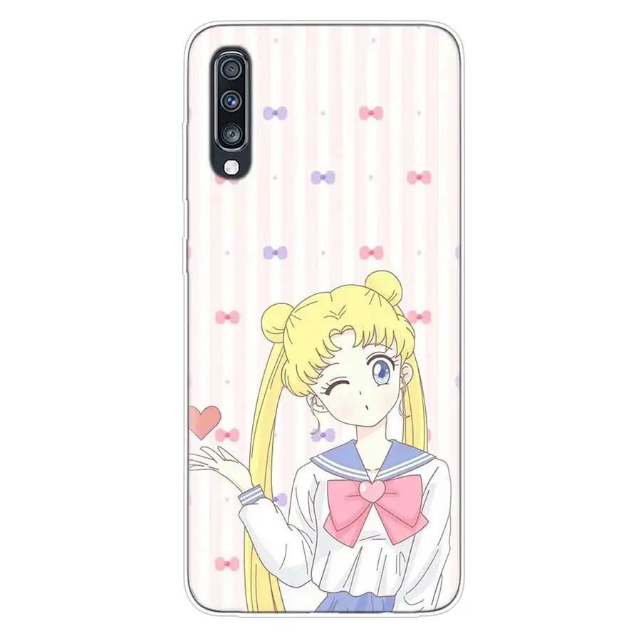 Силиконовый чехол Sailor Moon для Samsung Galaxy S20 + S10 S9 S8 Plus S10E S6 S7 Edge Note 8 9 10 Pro