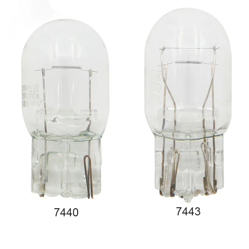 

2pcs T20 7443 7440 12v 16W Sidelight car bulb halogen lamp warm white warning light turning auto Natural Glass Blue 5000K