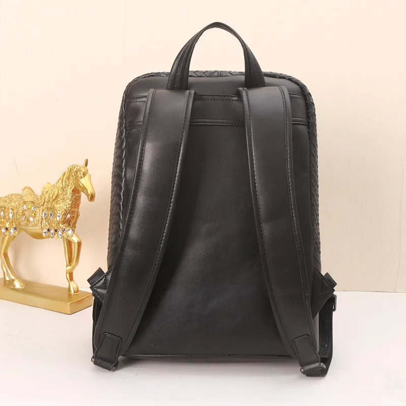 Мужская кожаная сумка kaisilidi с вышивкой двойная через плечо модный рюкзак из