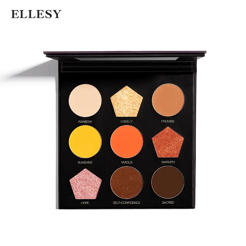 Брендовые матовые и мерцающие тени для век ELLESY палитра пигментированных теней