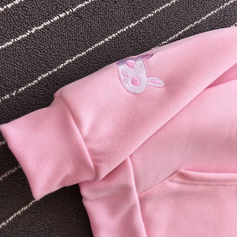 

Hoodie Long Sleeve Lovely Female Rabbit Hooded Sweatshirts Girl Women Fashion Cute Bunny Casual Loose Size Lovely Cotton Hoodies