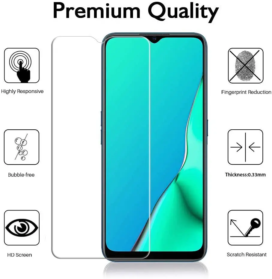 Закаленное стекло 9H 2.5D для Vivo Y90 Взрывозащищенная прозрачная защитная пленка