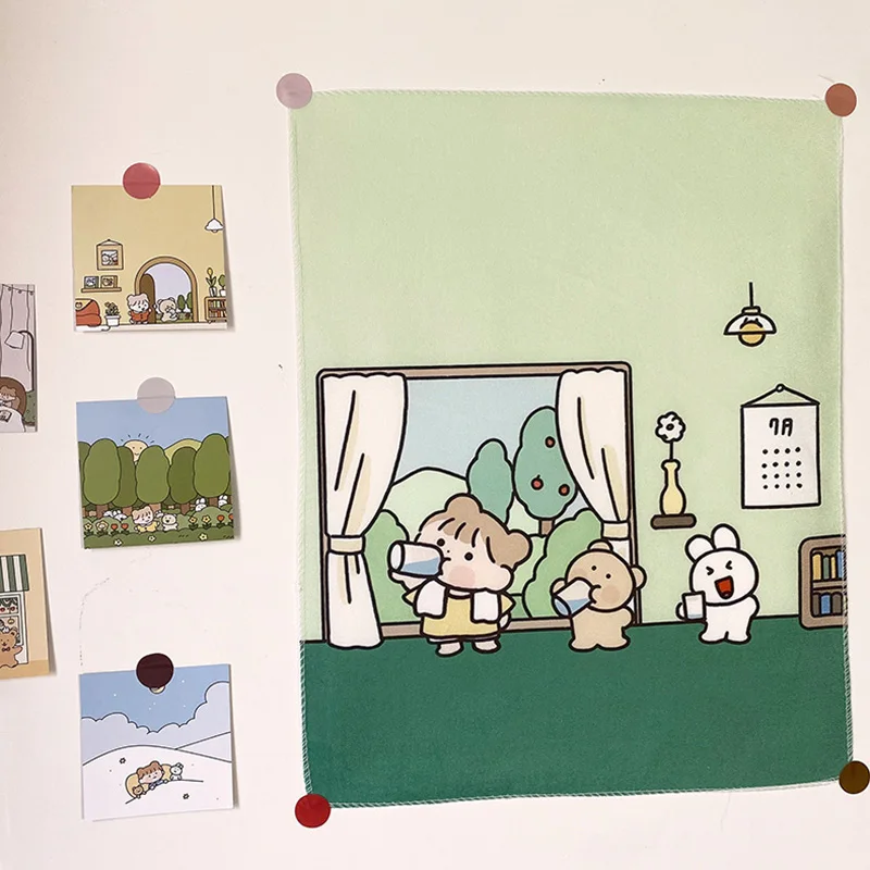 

Girl Cartoon Printed with Tapestry For Home Decor Bedroom Throw Cover Living Room Decoration Background Cloth Home Decor