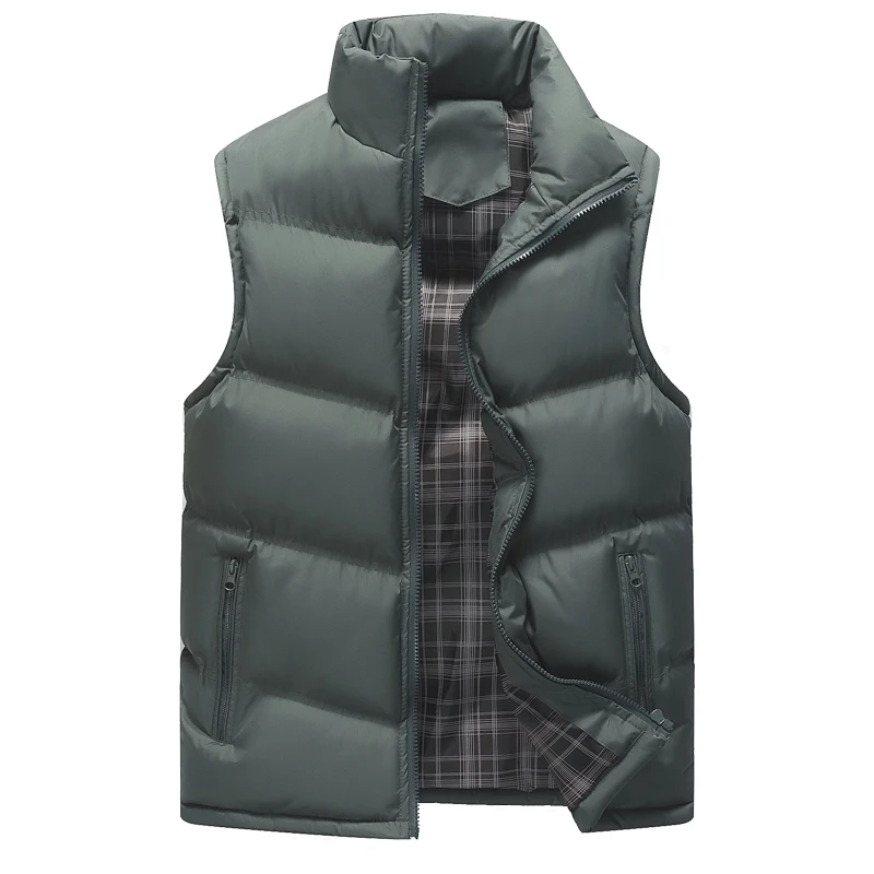 

Fashion Men's Vest Winter Men Brand Vest Male Fashion Cotton-Padded down waistcoat men Jacket and Coat Warm Vest