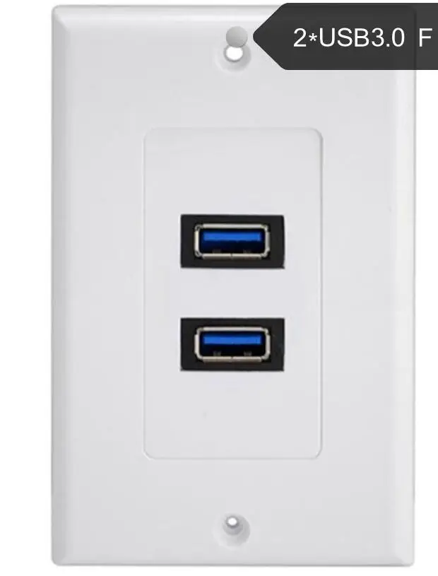 LBSC 2 Ports USB3.0 Wall Face Charger Outlet Plate Power Adapter Socket Newest | Компьютеры и офис