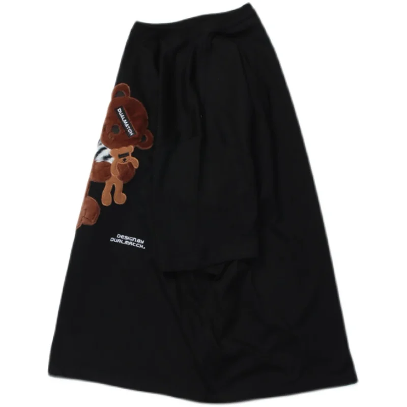 

2021 New Summer Bear Print Men's T-shirt Unisex Women's Oversize Boyfriend Style Short Sleeve Tees College Couple Streetwear