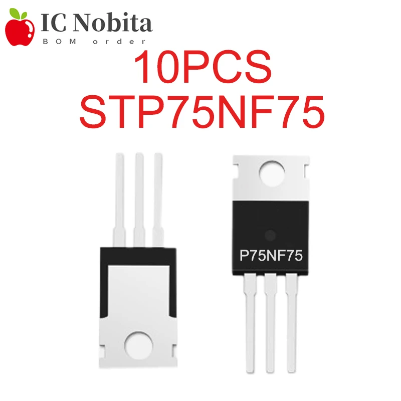 10 шт. P75NF75 TO-220 STP75NF75 TO220 75NF75 МОП полевой транзистор MOSFET IC новый