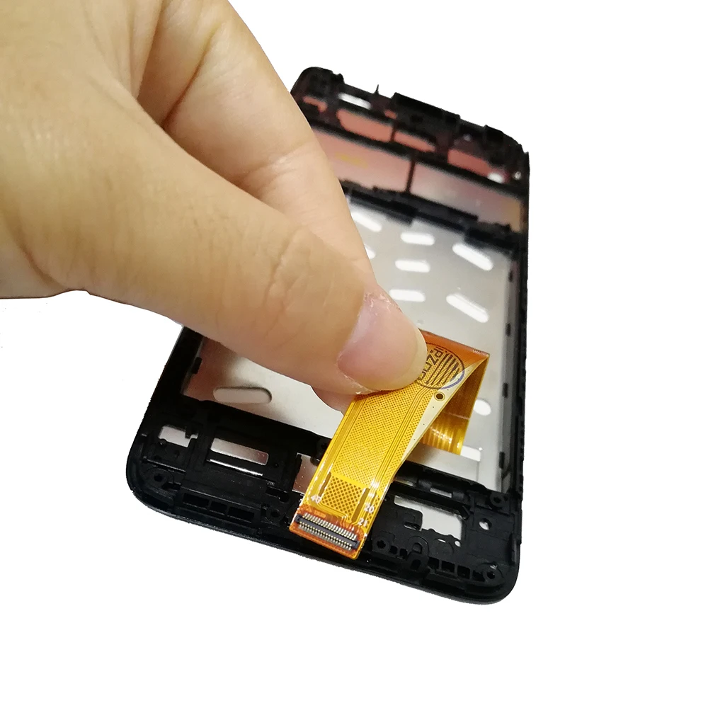 Pantalla LCD t&aacute;ctil para tel&eacute;fono m&oacute;vil, digitalizador de cristal frontal con montaje de marco, panel t&aacute;ctil, para Modelo 3 OT5052, 5052D, 5052Y-2