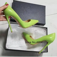 green purple white matte leather stiletto high heels pointed toe shallow wedding dress shoes woman