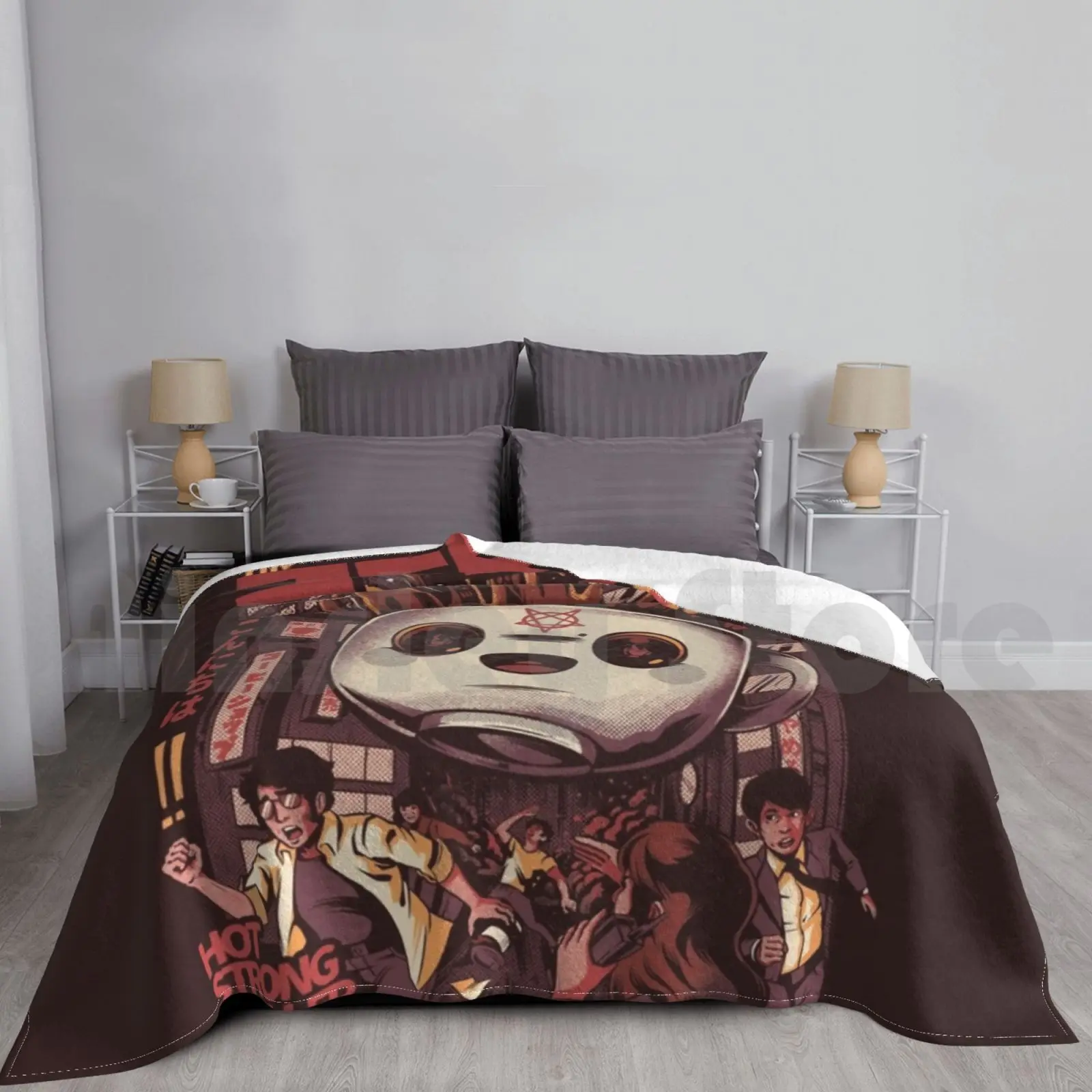 

Black Magic Coffee Blanket For Sofa Bed Travel Japan Japanese Kaiju Monster Japanese Art Coffee Food Blackcoffee