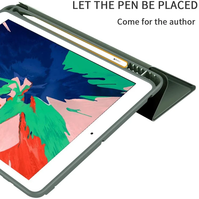 Умный чехол для iPad Air 4/3 с держателем стилуса/зарядкой Pro 11/10 5 мягкий 10 2/9 7 mini 5/6 |