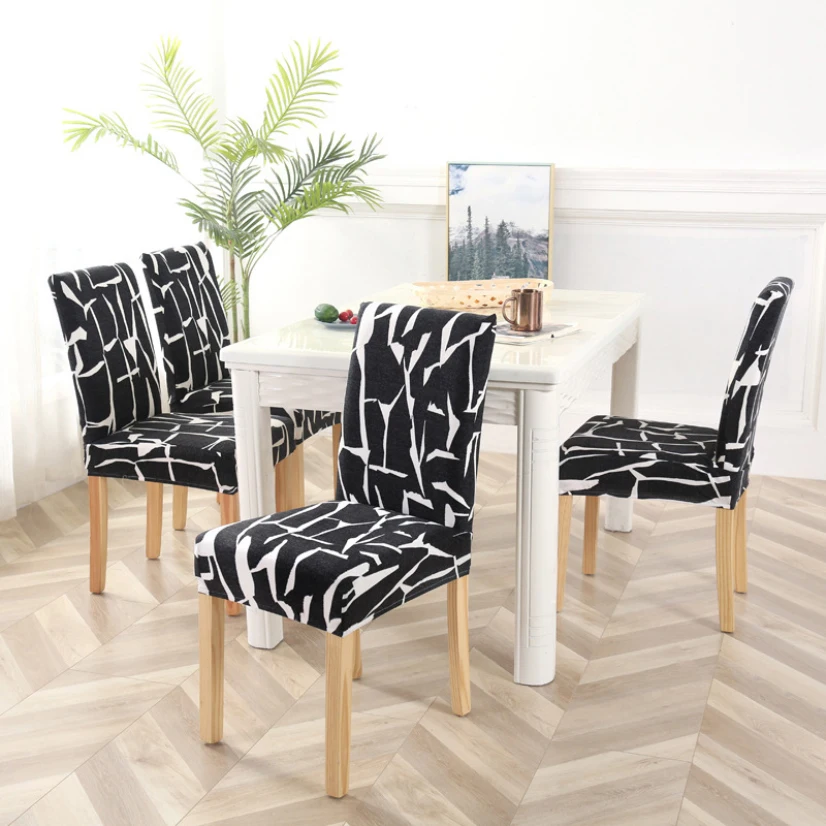 

Universal Chair Cover Stretch Kitchen Removable Slipcover Printing Elastic Cushion for Chair Seat Cover Dining Room Banquet
