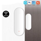 Детекторы открытиязакрытия дверей Tuya Smart WiFi датчик для двери, совместимы с приложением Alexa Google Home IFTTT Tuya