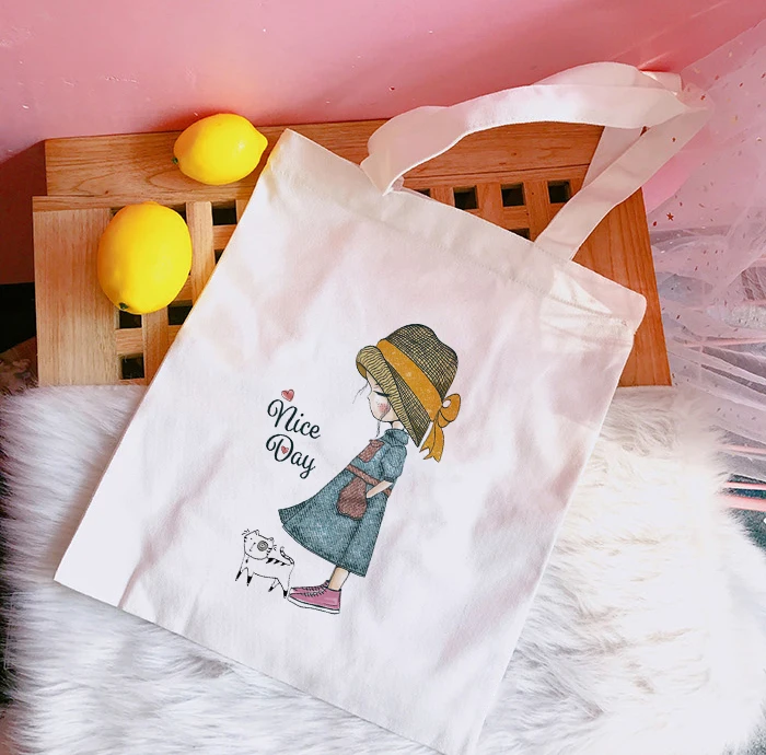 Новая женская Холщовая Сумка через плечо для колледжа модная повседневная