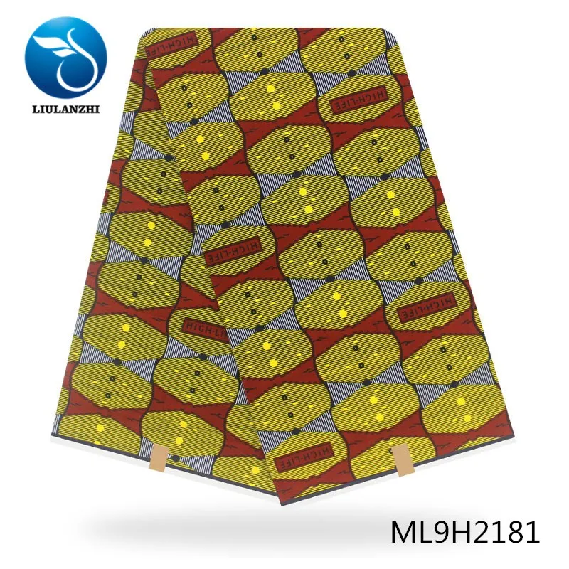 ML9H2181 Воск liulanzhi ткань с принтом африканская хлопок высокое качество Анкара ткань печать 6 ярдов восковой дизайн ML9H2174-2190 - Цвет: ML9H2181