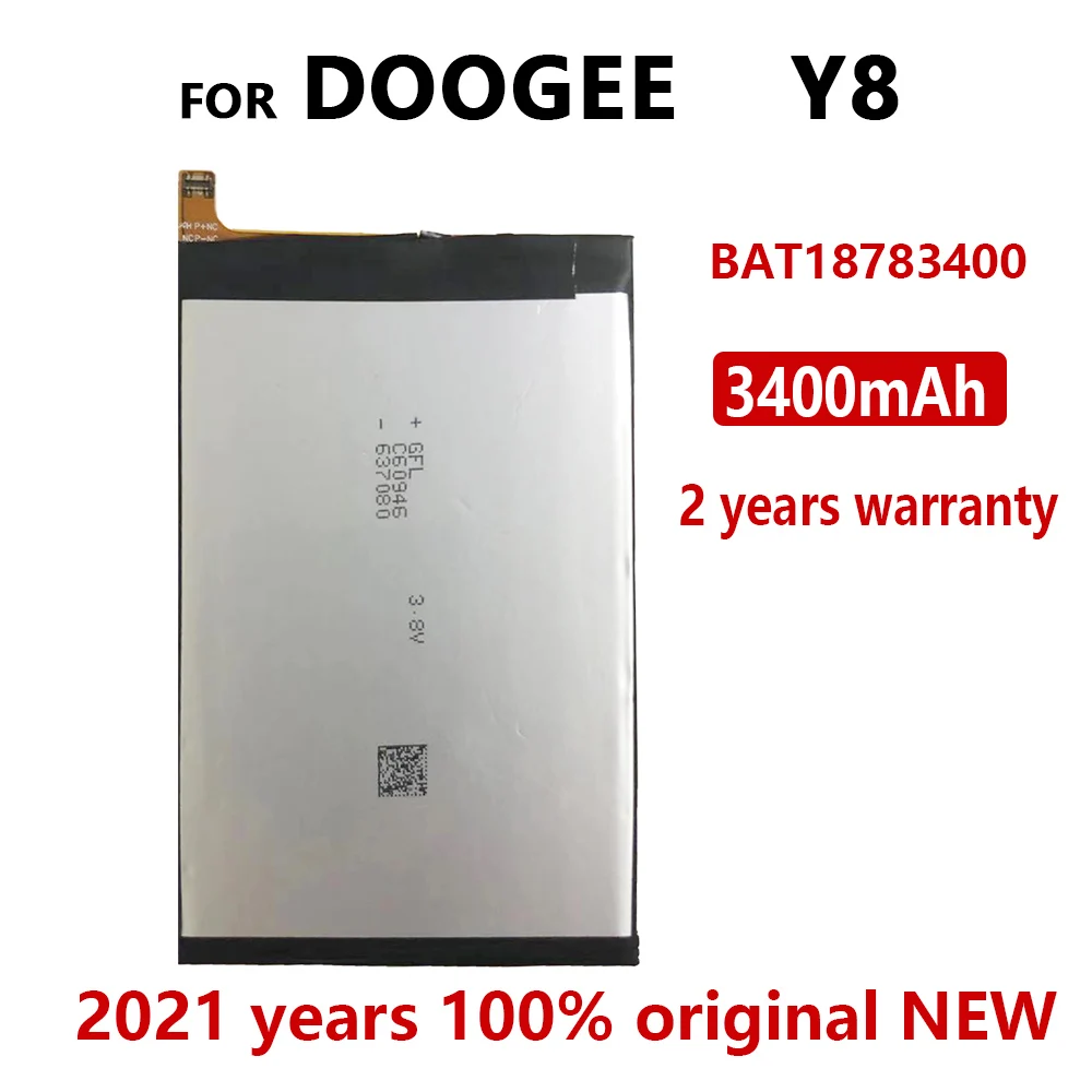 

100% Original 3400mAh BAT18783400 Replacement Parts battery For Doogee Y8 Phone High Quality Batteries With Tracking number