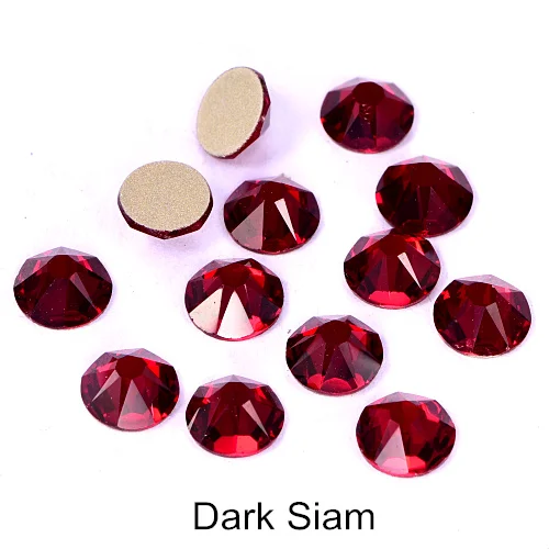Dark Siam SS16 144 шт. 2088 Одежда высшего качества прозрачный арт для ногтей со стразами с 16 украшения для ногтей блестящее Стекло Стразы, не требующие горячего крепления H0913 - Цвет: Dark Siam