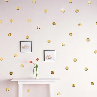 100 шт./компл. DIY акриловое зеркало в горошек наклейки на стены дома Гостиная украшения 2 см круглый Форма Стикеры в ванную, Прямая поставка