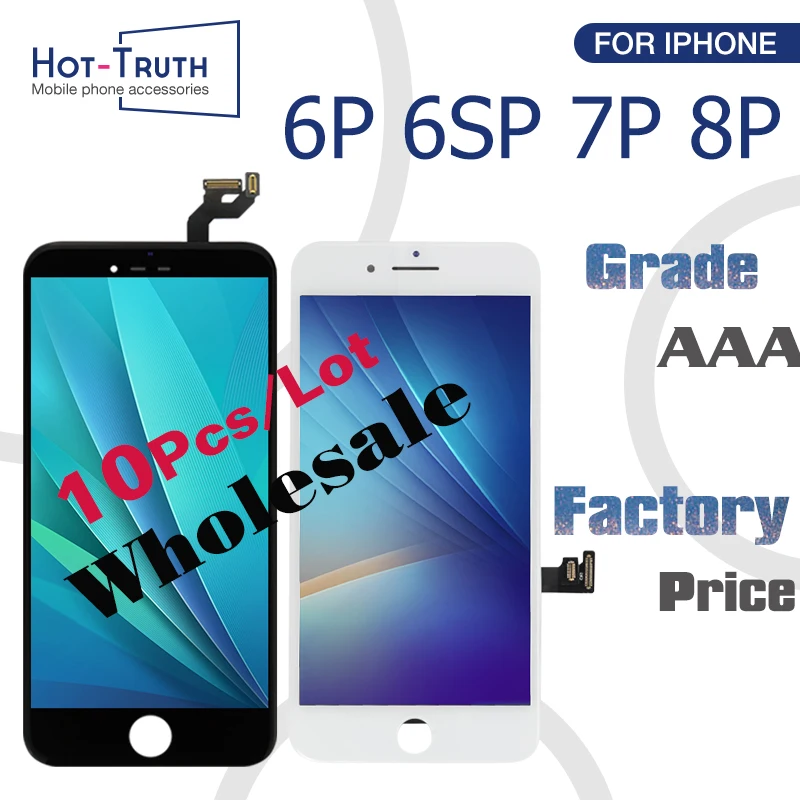 10 шт. AAA LCD для iPhone 6 Plus 6s 7 8 дисплей сенсорный экран дигитайзер панель в сборе P 6SP