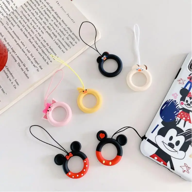 Универсальный мобильный телефон Kawaii ремешки прекрасный мультфильм милый палец кольцо для женщин Девушка ремешок для iPhone/samsung/huawei держатель телефона