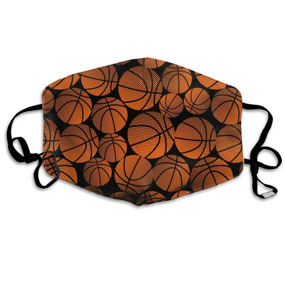 

Basketball (2) Washable Reusable Mask, Cotton Anti Dust Half Face Mouth Mask For Kids Teens Men Women With Adjustable Ear
