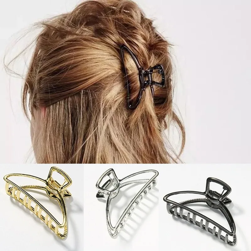 1 шт. геометрический коготь для волос однотонный краб Ретро стиль Форма Луны