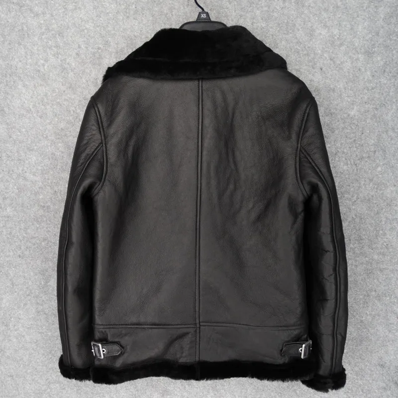 Europe Italy women's natural leather coat shearing sheepskin jacket for ladies female winter warm clothing wool cashmere lined