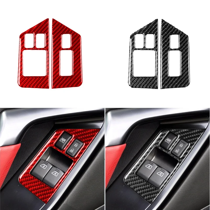 

Carbon Fiber Interior Car Window Control Switch Panel Frame Stickers Fit For Nissan GTR R35 2008-2016 LHD RHD Car Accessories