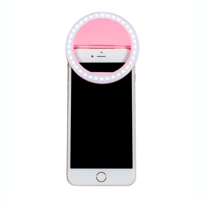 led selfie ring light mobile phone clip lens light lamp led bulbs emergency dry battery for photo camera well smartphone beauty free global shipping