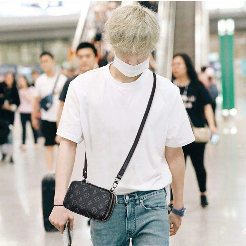 

Luxury Messenger Bag PU Leather Men Chest Bag Vintage Crossbody Shoulder Bag Men's Business Sling Bags Male Casual Chest Pack
