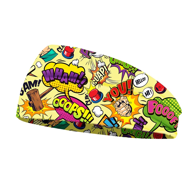 Women Headpiece Stretch Hot Sale Graffiti Turban Hair Accessories Headwear Yoga Run Bandage Hair Bands Headbands Wide Headwrap