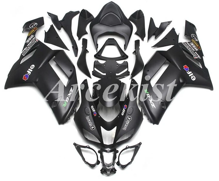 

4 бесплатные подарки Новый ABS мотоцикл обтекатели комплект подходит для kawasaki Ninja ZX6R 636 2007 2008 6R 07 08 ZX-6R Обтекатель Набор черный матовый