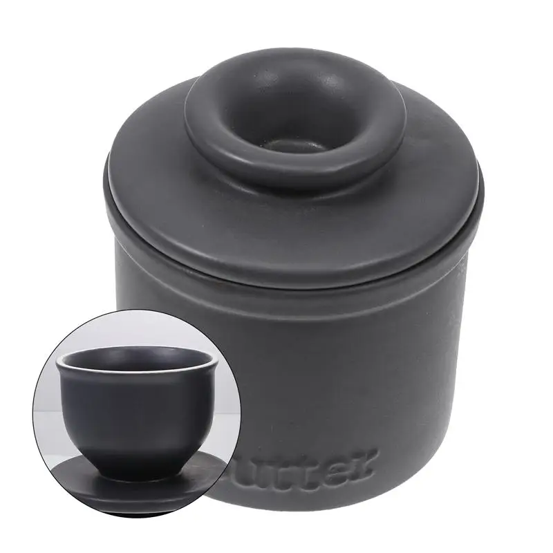 1pc Ceramic Storage Jar Home Kitchen Butter Cheese Container Can Dish Belt | Дом и сад